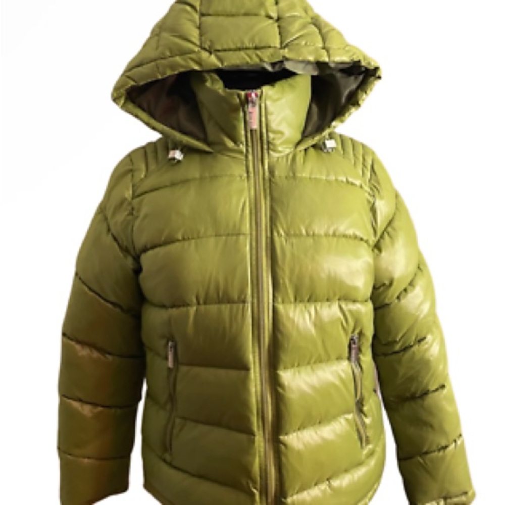 Guess Bright Olive Green Puffer Jacket
